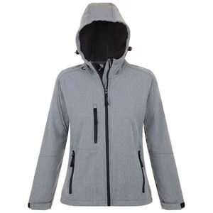 SOLS Womens/Ladies Replay Soft Shell Jacket / Grey Melange